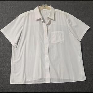 Stylish Short Sleeve White Button-Up Shirt
